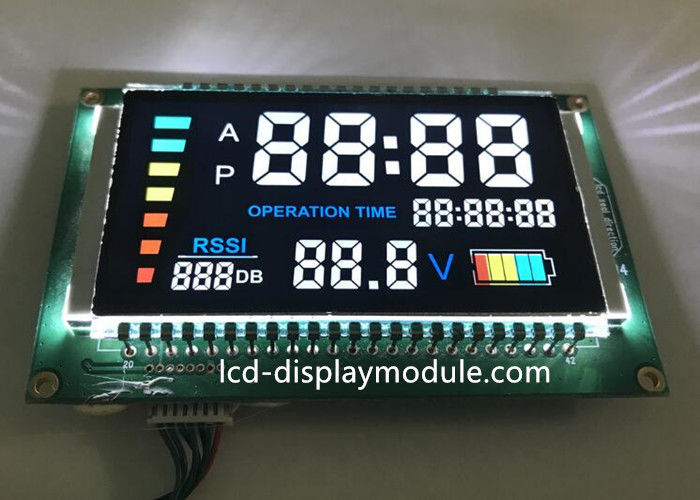 PIN Connector VA 7 Segment LCD , Household Appliance Negative LCD Segment Display