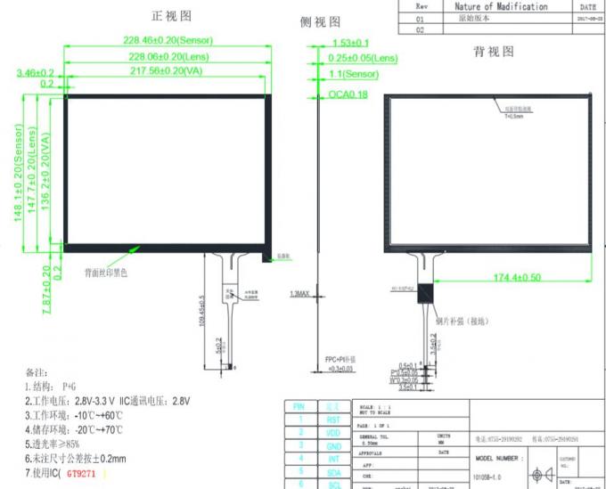 Display Module 10 Inch 10.1 Inch 1280 X 800 TFT LCD Module