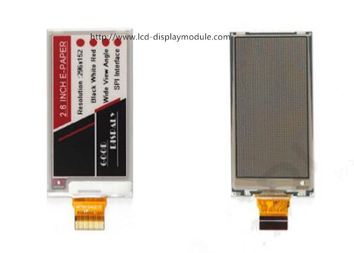 2.6 Inch 296*152 Resolution E Paper Display Support White Red Black Color