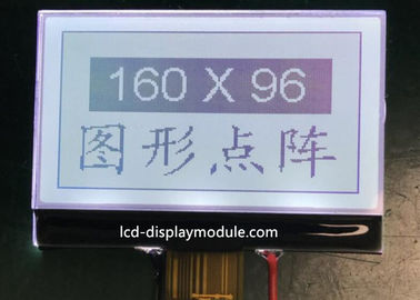 6 O ' Clock COG LCD Module , 160 X 96 ISO 14001 White LED FSTN LCD Module